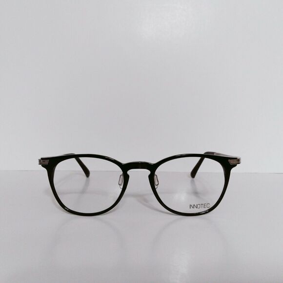 Innotec Round Lightweight Designer Eyeglasses Frames And Case-Made In Japan - Picture 1 of 9